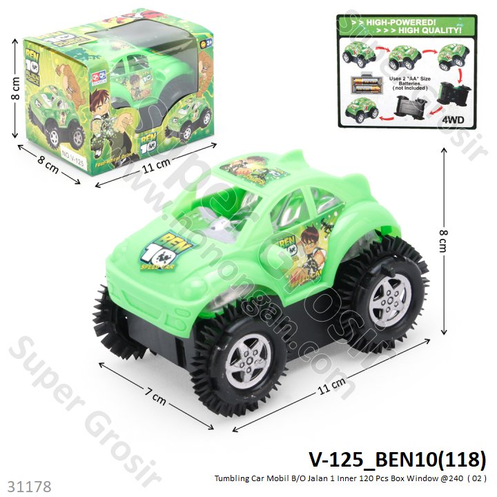 Tumbling Car Mobil B/O Jalan 1 Inner 120 Pcs Box Window @240