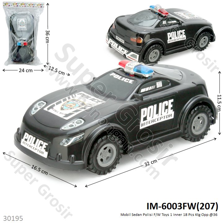 Mobil Polisi F/W Toys 1 Inner 18 Pcs Ktg Opp @36