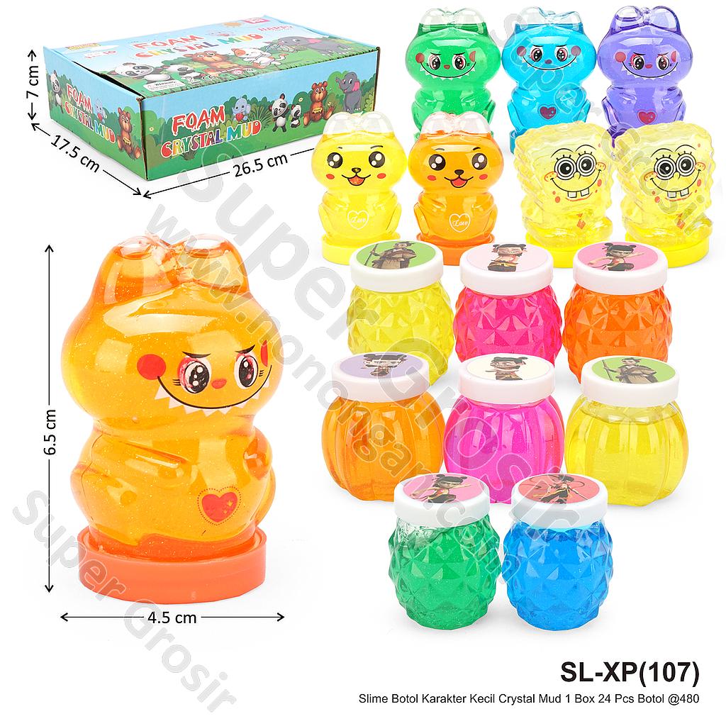Slime Botol Karakter Kecil Crystal Mud 1 Box 24 Pcs Botol @480