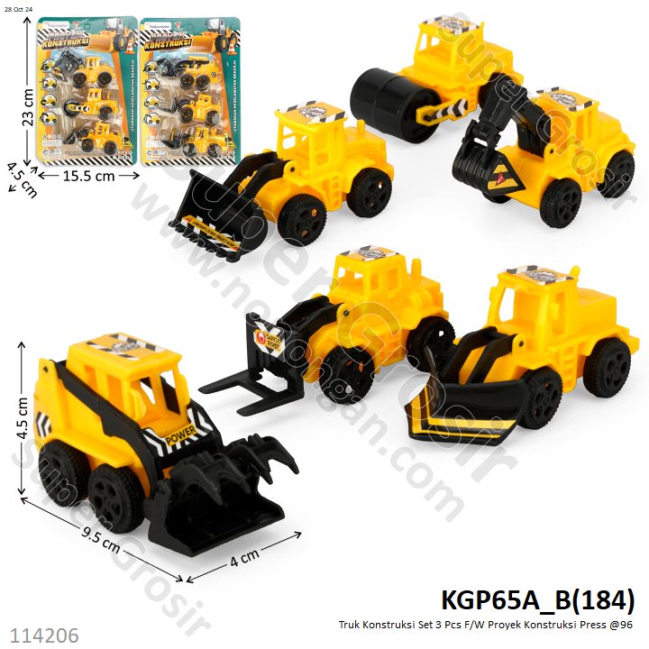 Truk Konstruksi Set 3 Pcs F/W Proyek Konstruksi Press @96