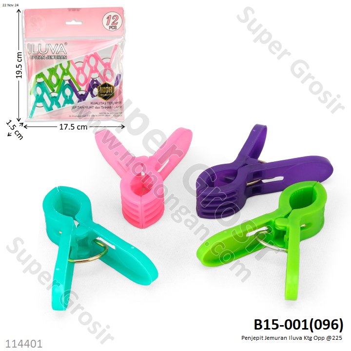 Penjepit Jemuran 12 Pcs Iluva Ktg Opp @225