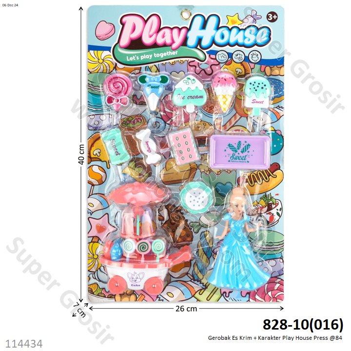 Gerobak Es Krim + Karakter Play House Press @84