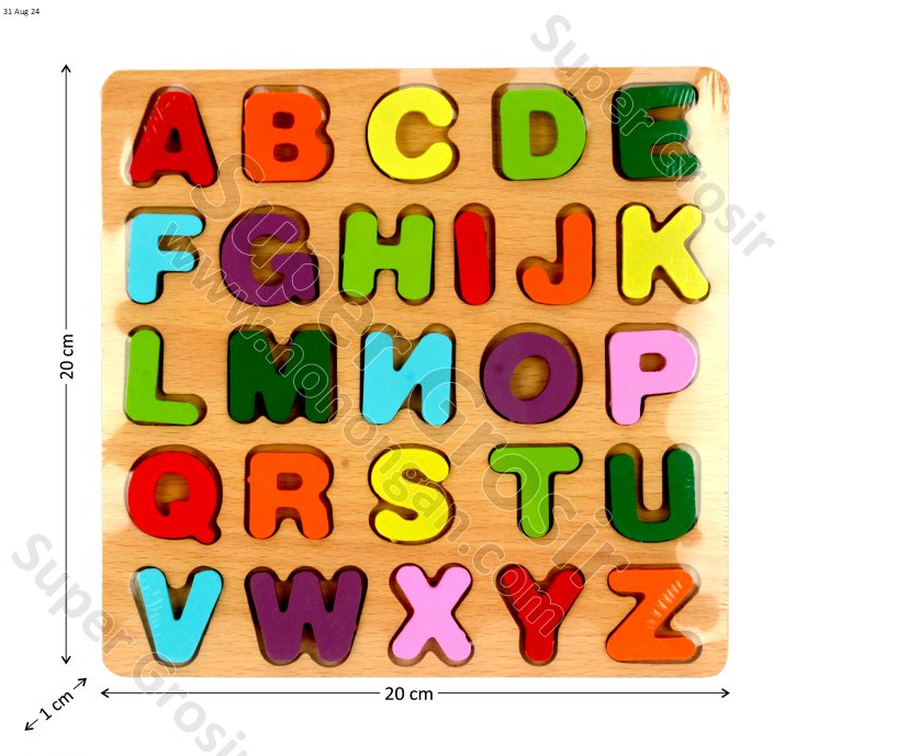 Puzzle Block Kayu Huruf / Angka @180