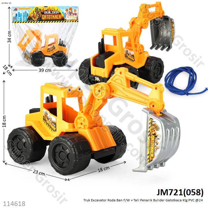 Truk Excavator Roda Ban F/W + Tali Penarik Bulider Gatotkaca Ktg PVC @24
