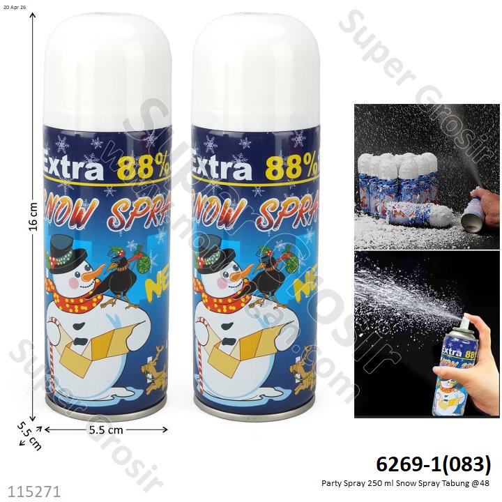 Party Spray 250 ml Snow Spray Tabung @48