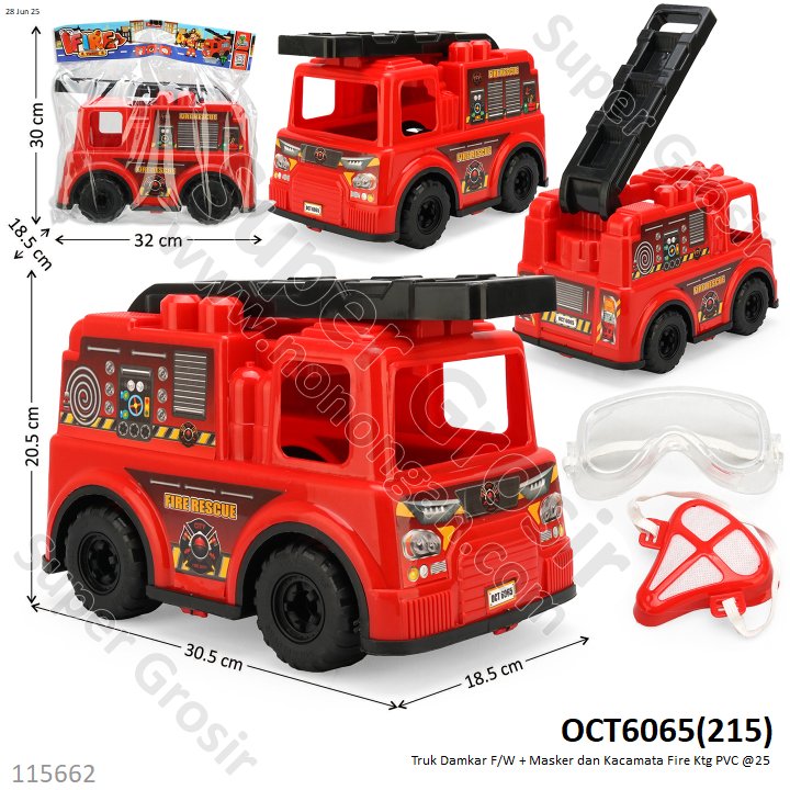 Truk Damkar F/W + Masker dan Kacamata Fire Ktg PVC @25