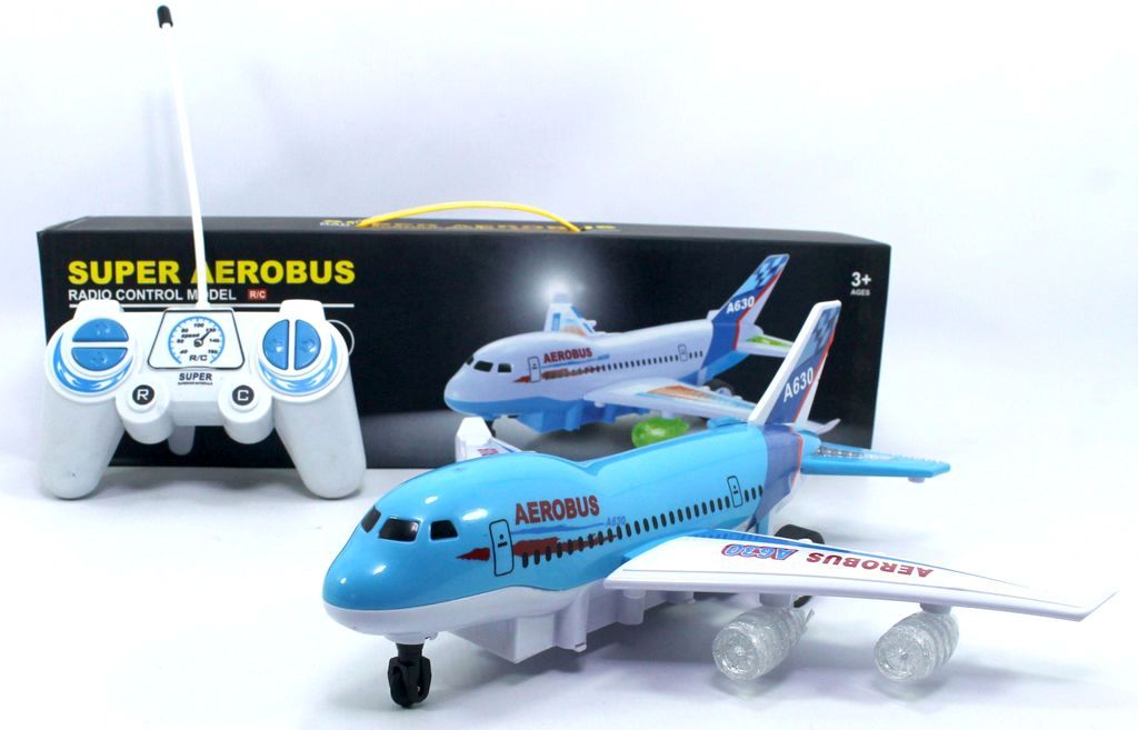 R/C Pesawat A630 Suara Lampu Super Aerobus 27 MHz 4 Channel Box @60