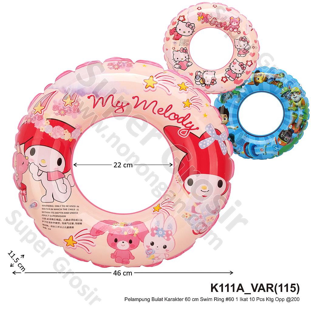 Pelampung Bulat Karakter 60 cm Swim Ring #60 1 Ikat 10 Pcs Ktg Opp @200