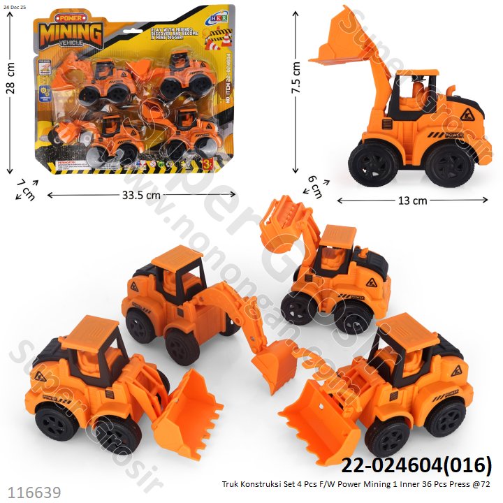 Truk Konstruksi Set 4 Pcs F/W Power Mining 1 Inner 36 Pcs Press @72