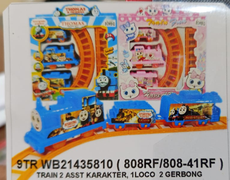 Kereta Api Karakter 3 Gerbong dan Track B/O Jalan Train 1 Inner 96 Pcs Box Window @192
