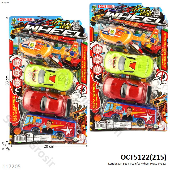 Kendaraan Set 4 Pcs F/W Wheel Press @132