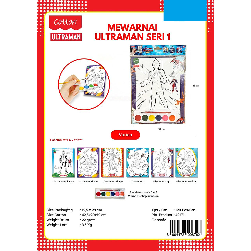 Mewarnai Ultraman Mewarnai Seri 1 Ktg Opp @120