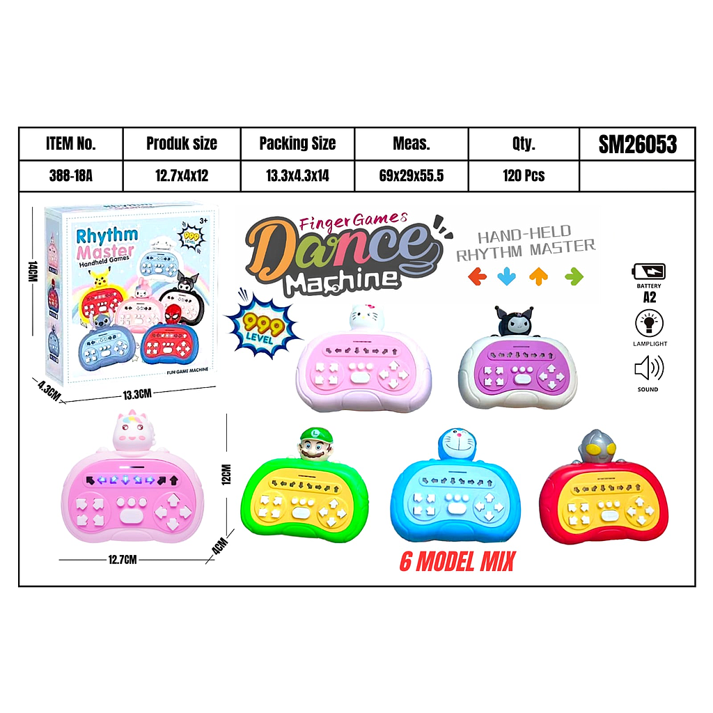 Pop It Elektrik Rhythm Master B/O Suara Musik Lampu Rhythm Master Box @120