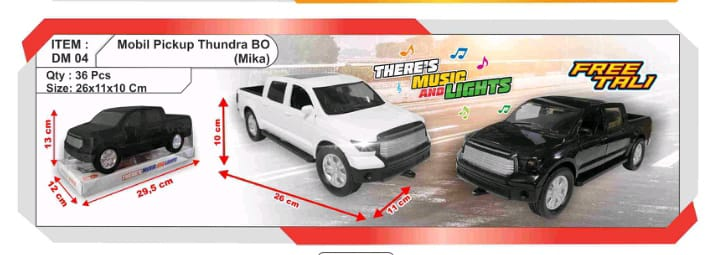 Mobil Pick Up Toyota Tundra F/C B/O Suara Telolet 4X4 Thunder High-Tech Performance Box Mika @36