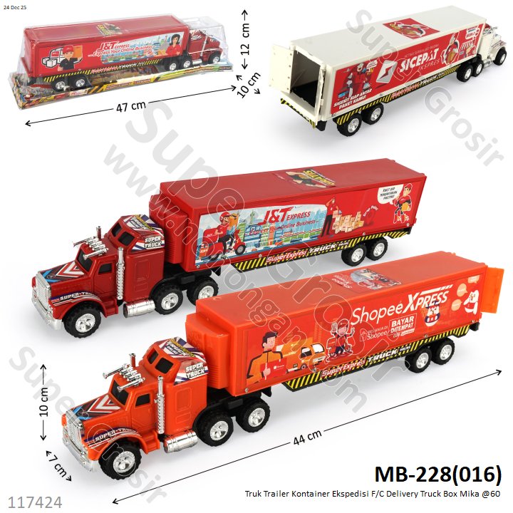 Truk Trailer Kontainer Ekspedisi F/C Delivery Truck Box Mika @60