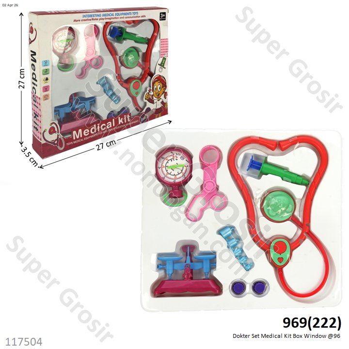 Dokter Set Medical Kit Box Window @96