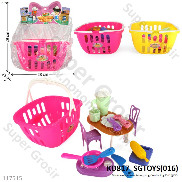 Masak-masakan Keranjang Cantik Ktg PVC @36