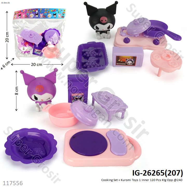 Cooking Set + Kuromi Toys 1 Inner 96 Pcs Ktg Opp @192