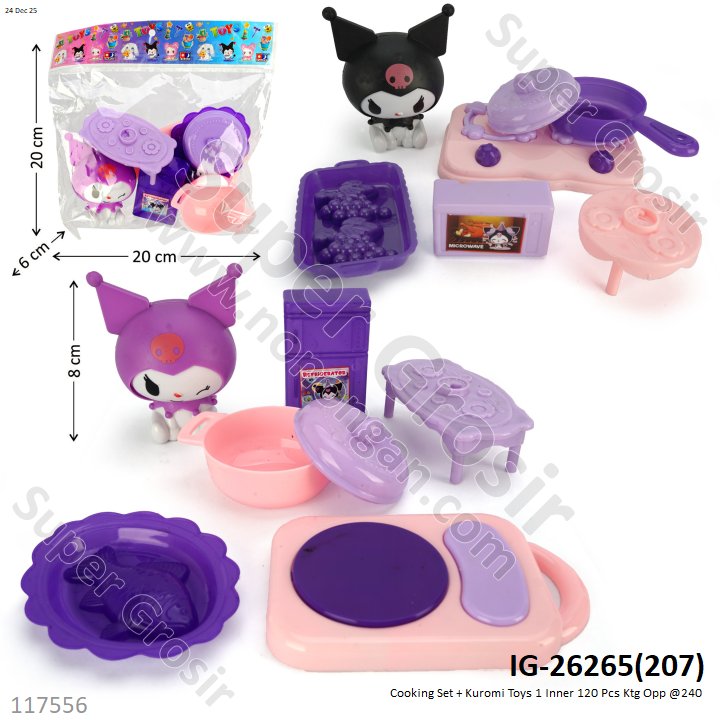 Cooking Set + Kuromi Toys 1 Inner 120 Pcs Ktg Opp @240
