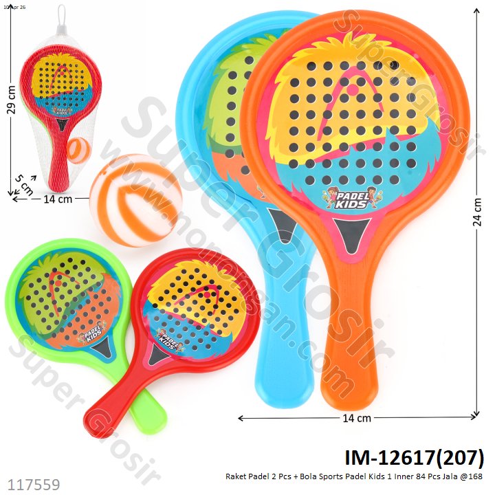 Raket Padel 2 Pcs + Bola Sports Padel Kids 1 Inner 84 Pcs Jala @168