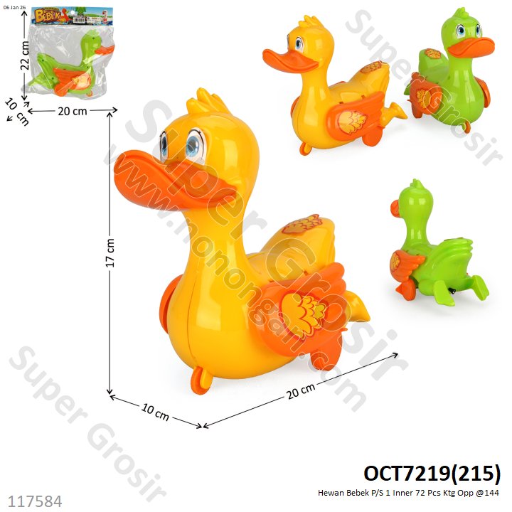 Hewan Bebek P/S 1 Inner 72 Pcs Ktg Opp @144