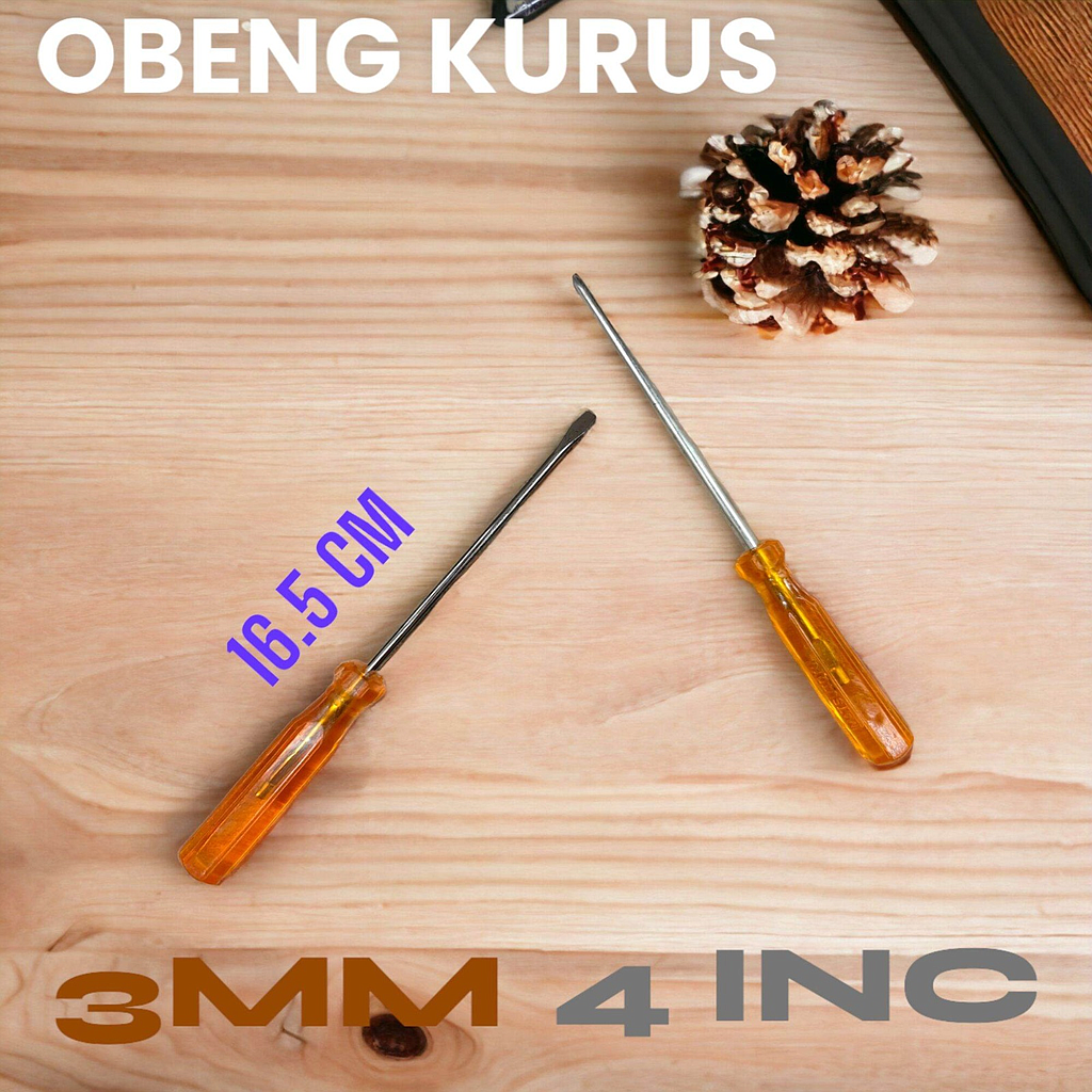Obeng Kurus (-) 4 Inch Victory Screwdriver 1 Box 24 Pcs Loose Pack @0