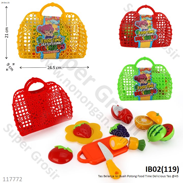 Tas Belanja Isi Buah Potong Food Time Delicious Tas @45