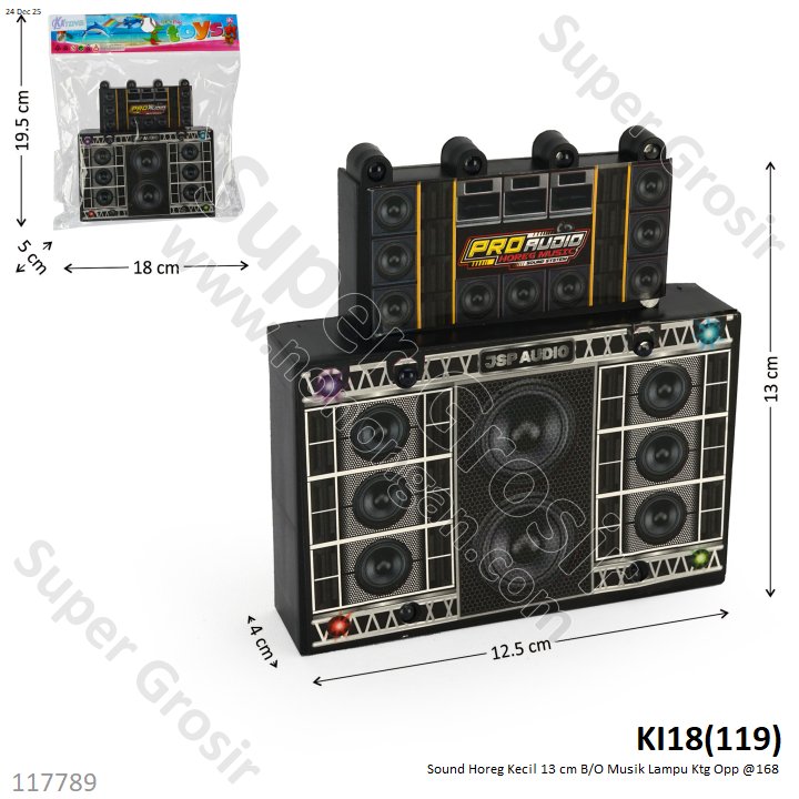 Sound Horeg Kecil 13 cm B/O Musik Lampu Ktg Opp @168