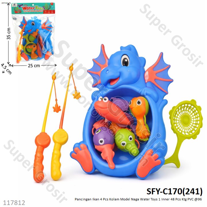 Pancingan Ikan 4 Pcs Kolam Model Naga Water Toys 1 Inner 48 Pcs Ktg PVC @96