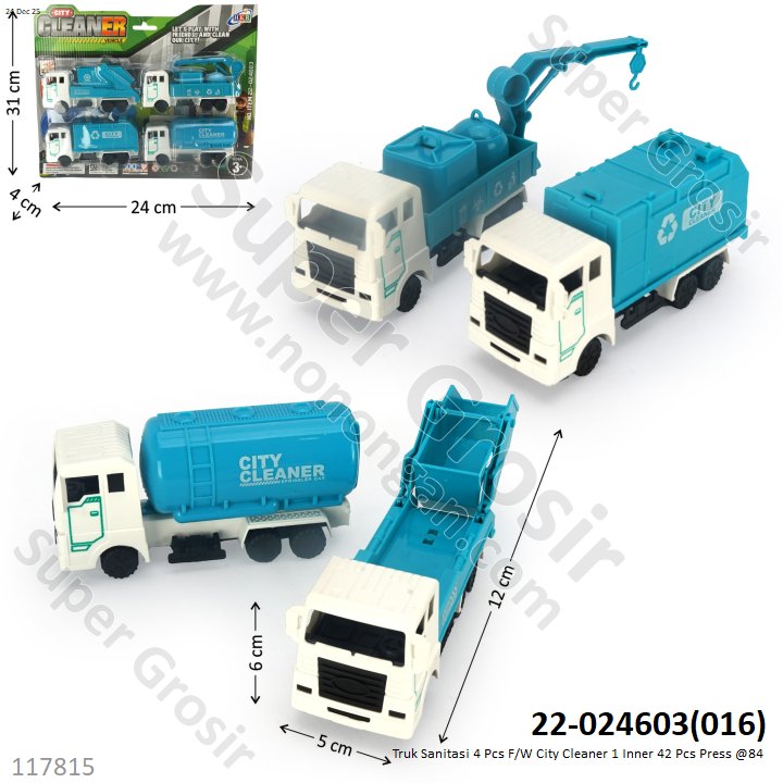 Truk Sanitasi 4 Pcs F/W City Cleaner 1 Inner 42 Pcs Press @84