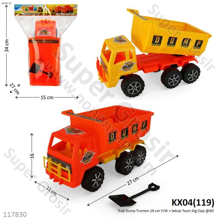 Truk Dump Tronton 29 cm F/W + Sekop Town Ktg Opp @60