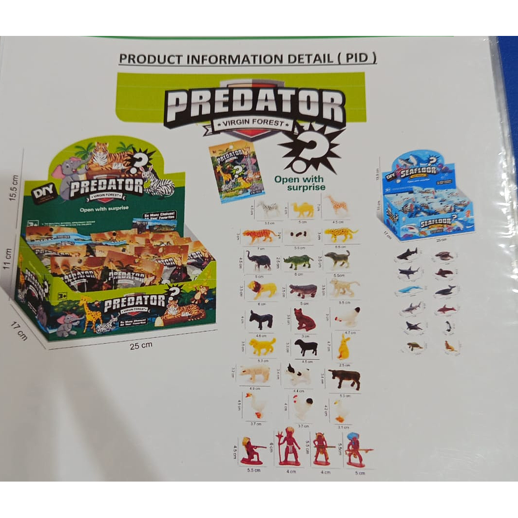 Hewan Set Blind Box 48 Pcs 1 Inner 12 Box Box @24