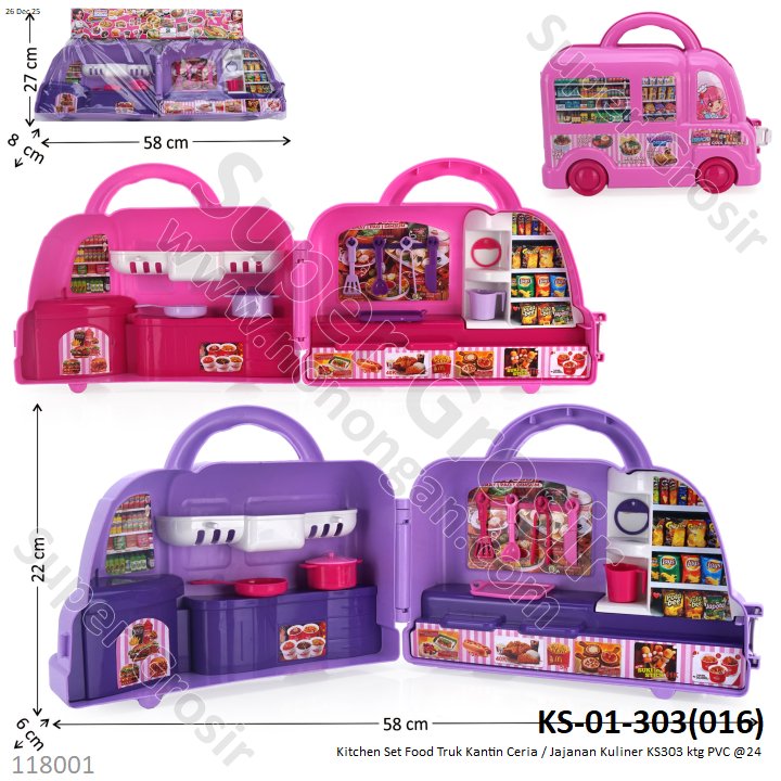Kitchen Set Food Truk Kantin Ceria / Jajanan Kuliner KS303 ktg PVC @24