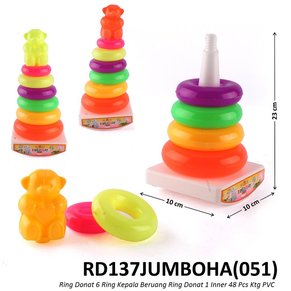 Ring Donat 6 Ring Kepala Beruang Ring Donat 1 Inner 48 Pcs Ktg PVC @144