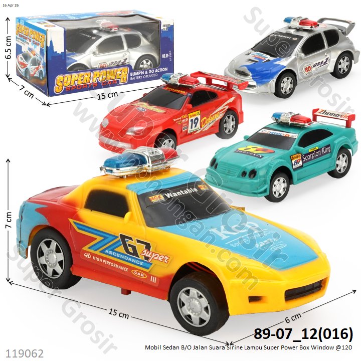 Mobil Sedan B/O Jalan Suara Sirine Lampu Super Power Box Window @120