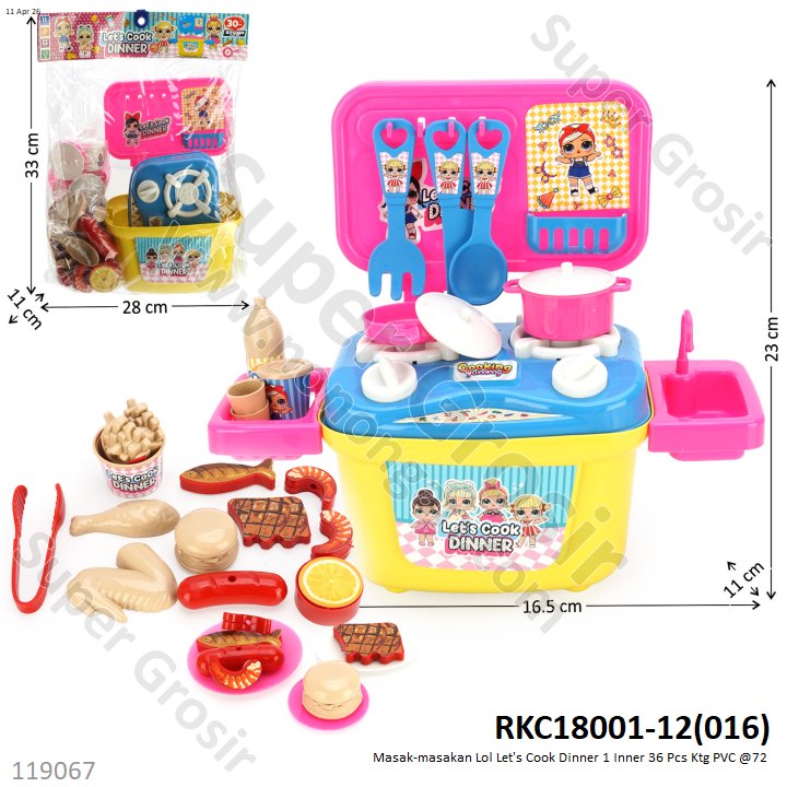 Masak-masakan Lol Let's Cook Dinner 1 Inner 36 Pcs Ktg PVC @72