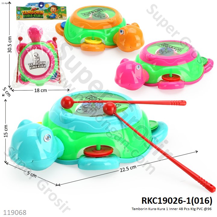 Tamborin Kura-Kura 1 Inner 48 Pcs Ktg PVC @96