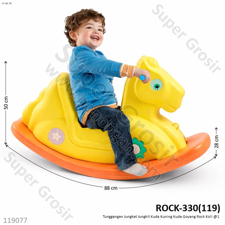 Tunggangan Jungkat Jungkit Kuda Kuning Kuda Goyang Rock Koli @1