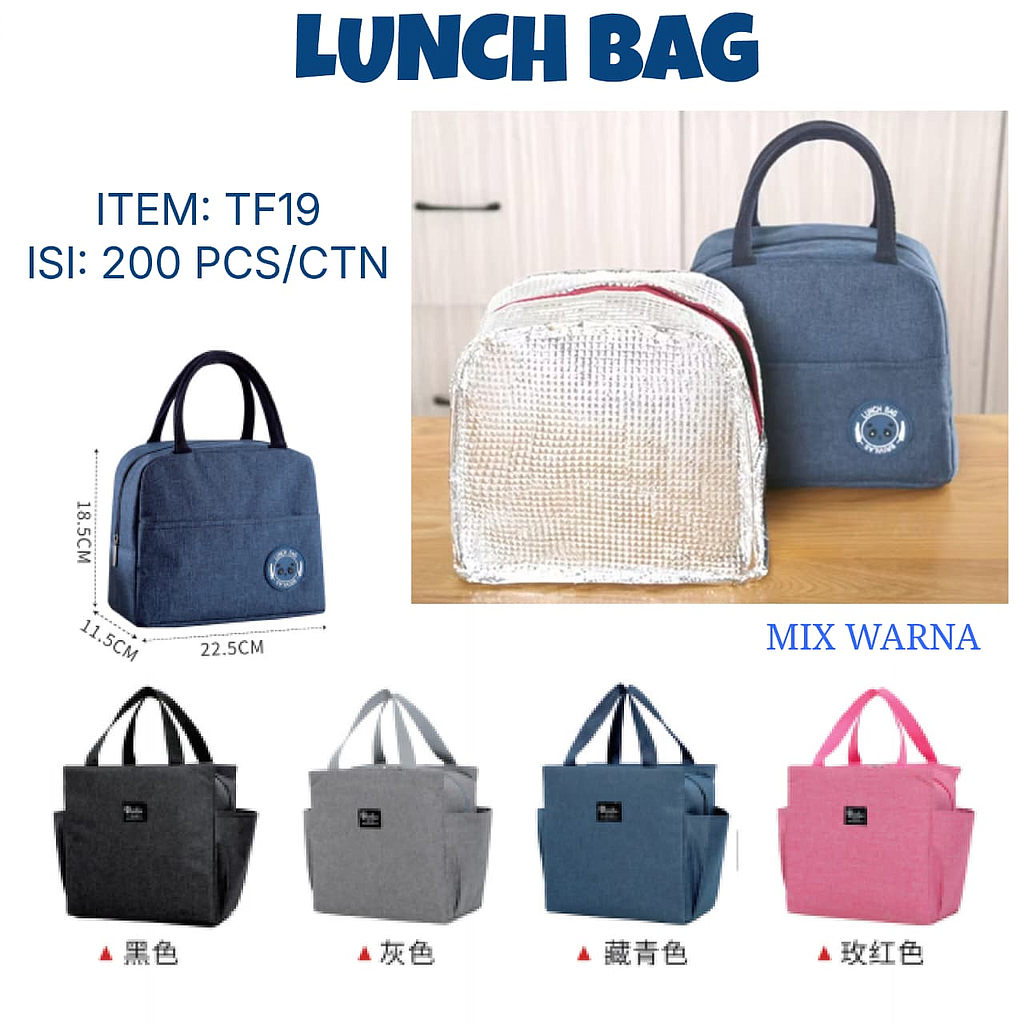 Tas Lunch Bag Polos 1 Ikat 10 Pcs Ktg Opp @200