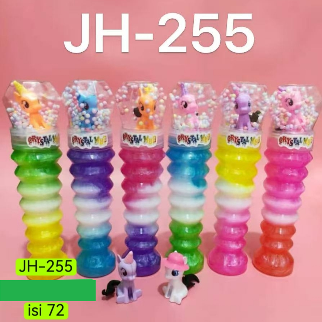 Slime Tabung Ulir Isi Unicorn Lily Crystal Mud 1 Box 6 Pcs Tabung @72