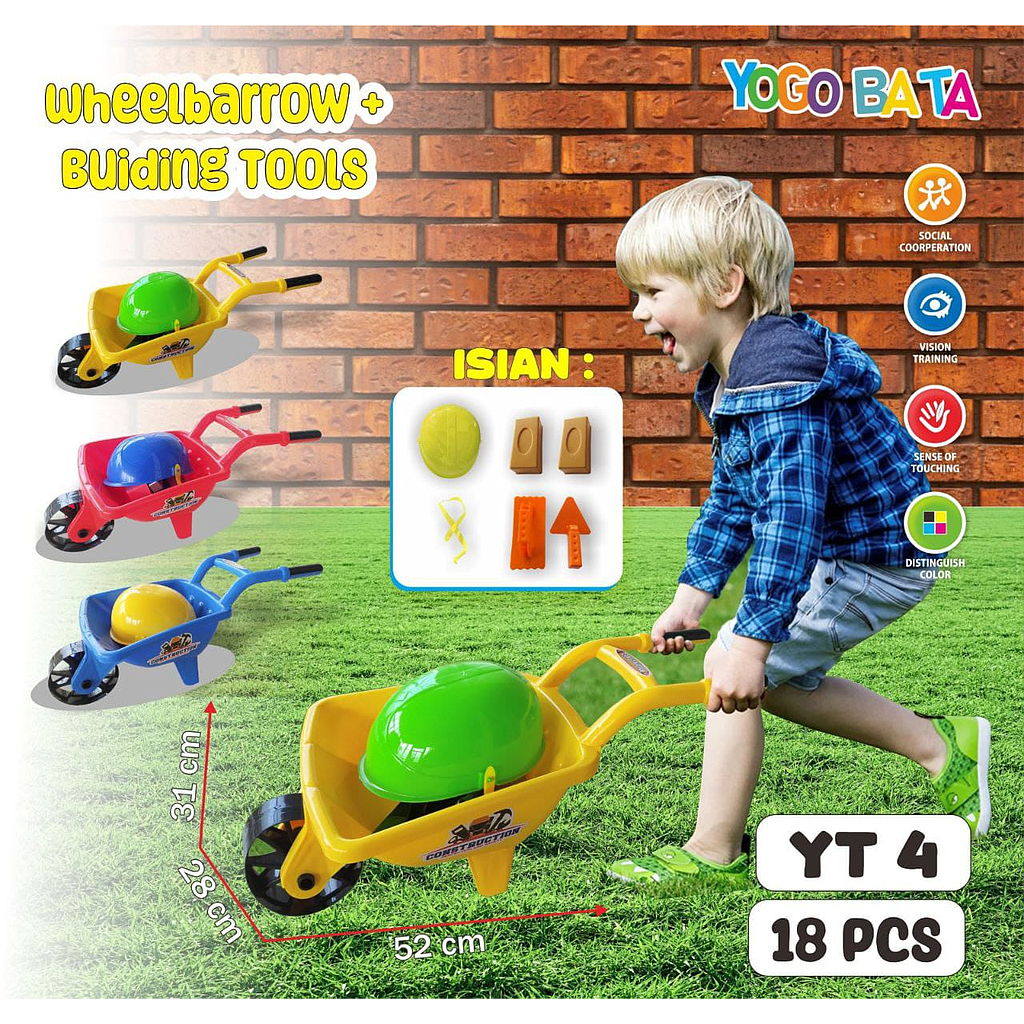 Gerobak + Tool Set dan Helm Construction Jala @18