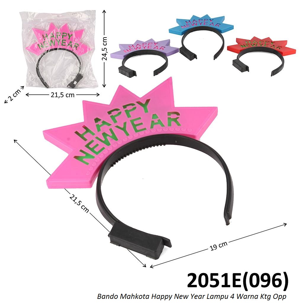 Bando Anak Mahkota Happy New Year Lampu Ktg Opp @480