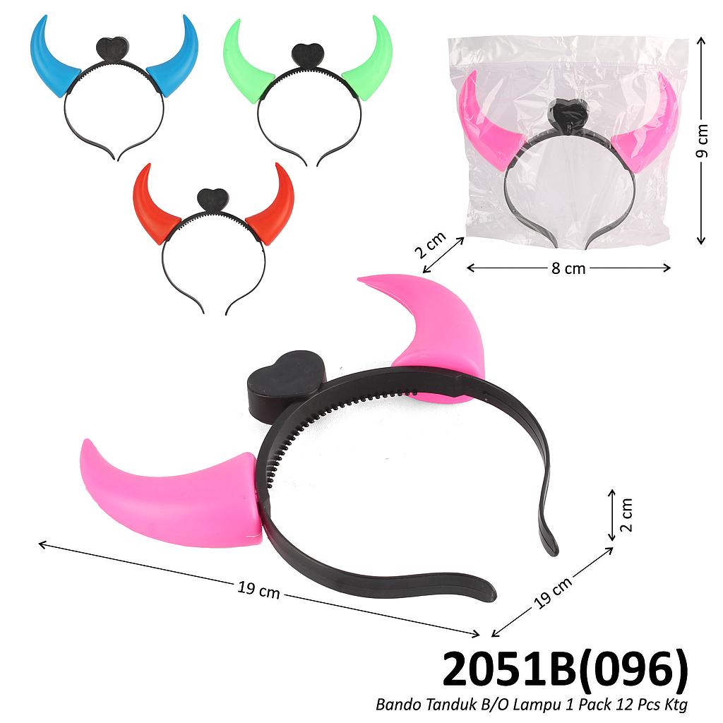 Bando Anak Tanduk B/O Lampu 1 Pack 12 Pcs Ktg Opp @408