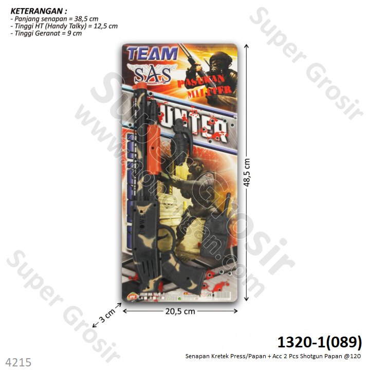 Senapan Kretek Shotgun + 2 Pcs Acc Team Sas Counter Papan @120