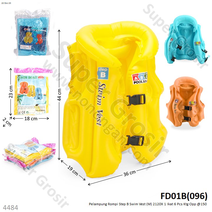 Pelampung Rompi Step B Swim Vest (M) 2120X 1 Ikat 12 Pcs Ktg Opp @150