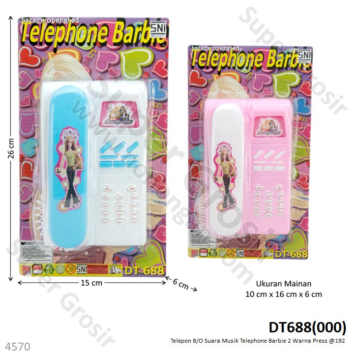 Telepon Barbie B/O Suara Musik Telephone Press @192