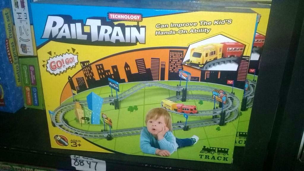 Track Kereta Api + Kereta Api B/O Rail Train Box @48