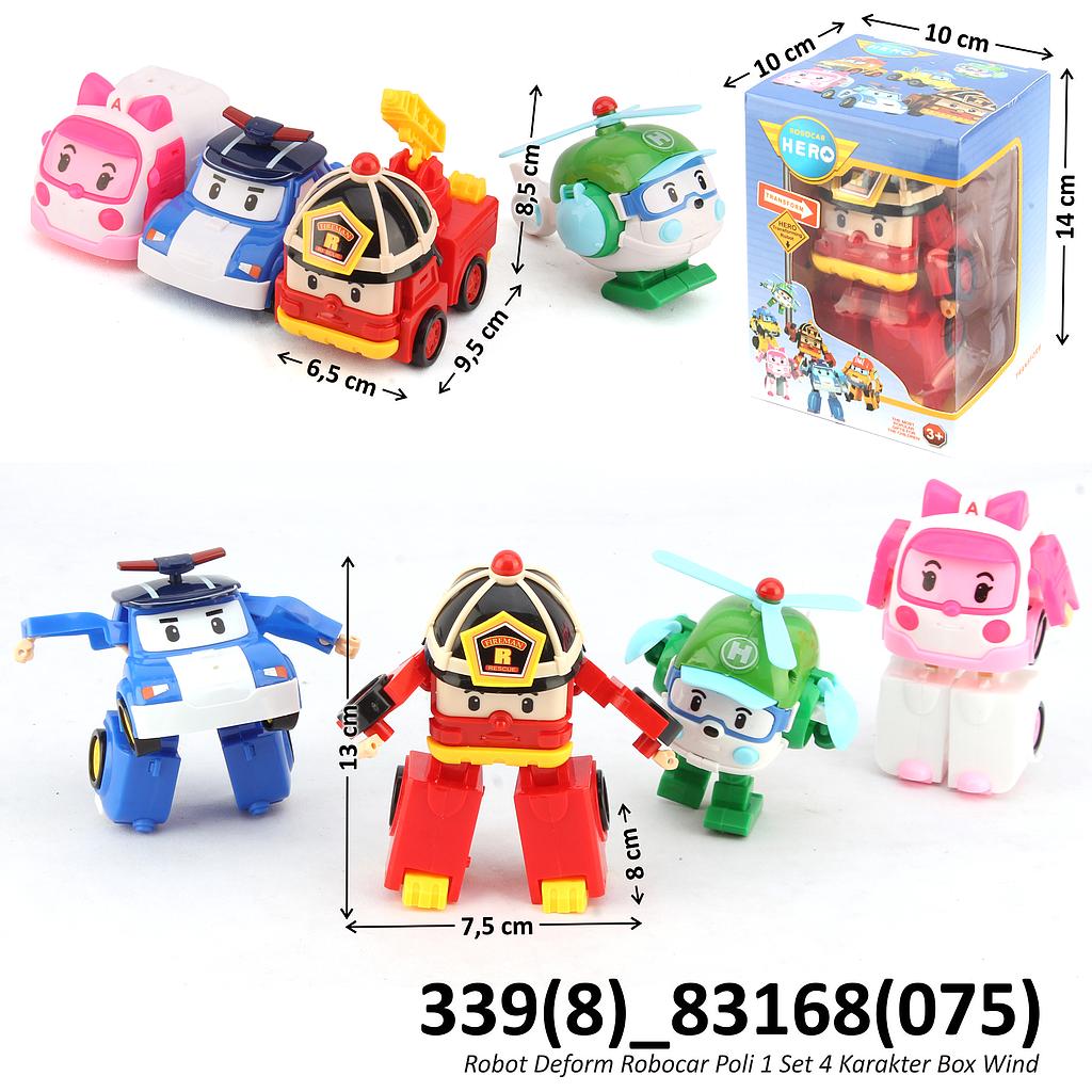 Robocar Poli Deform Hero 1 Ikat 4 Karakter Box Window @96