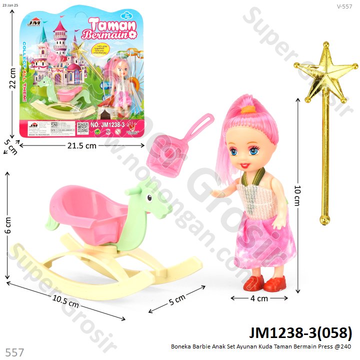 Taman Bermain Set Ayunan Kuda Tongkat Bidadari dan Boneka Press @240