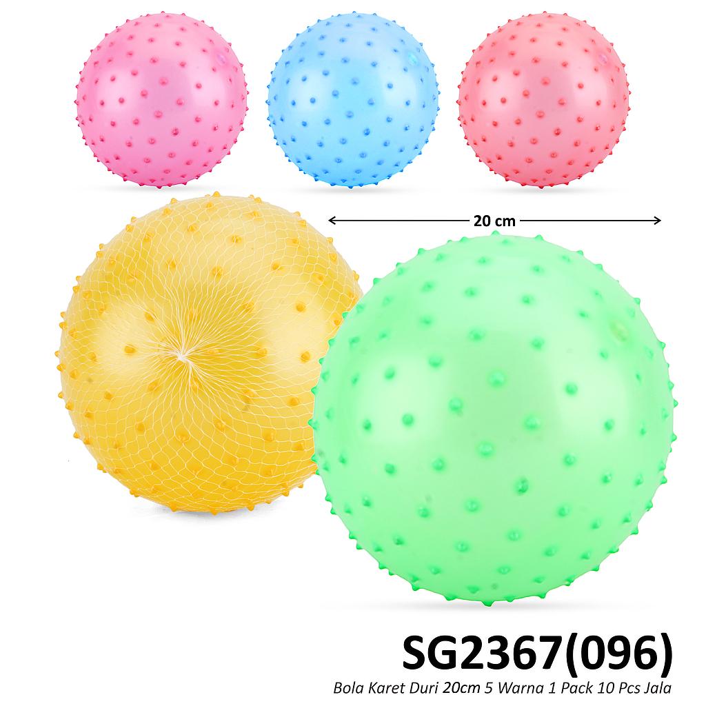 Bola Duri Karet 20 cm 5 Warna 1 Pack 10 Pcs Jala @0